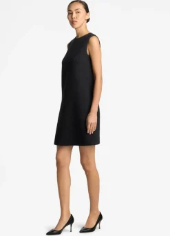 Online St. John Bonded Tweed Shift Dress Black