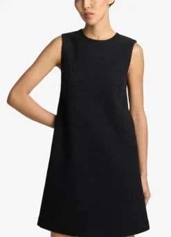 Online St. John Bonded Tweed Shift Dress Black