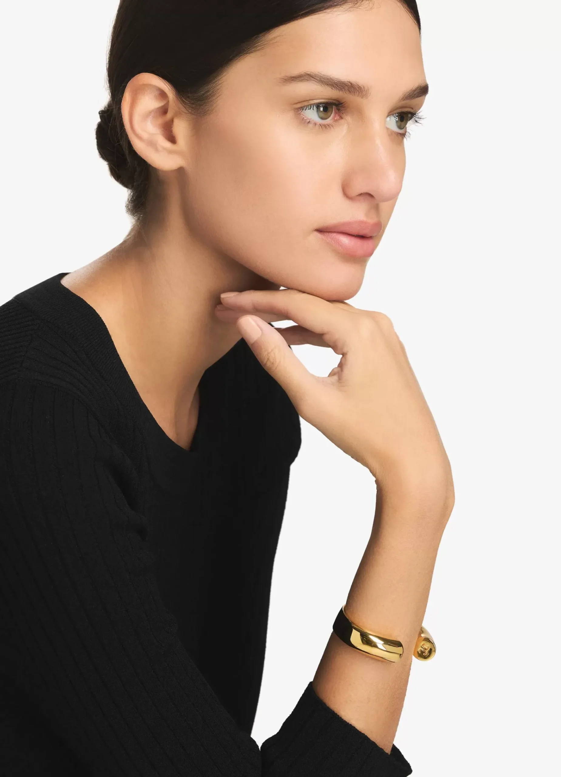 Clearance St. John Christina Caruso Torus Cuff Gold
