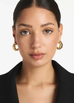 Online St. John Christina Caruso Tufted Hoop Earring Gold