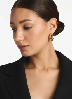 Online St. John Christina Caruso Tufted Hoop Earring Gold