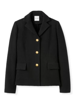 Sale St. John Compact Boucle Jacket Black