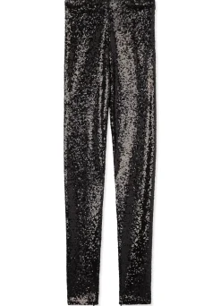 Discount St. John Crushed Sequin Jersey Legging Black