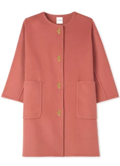 Hot St. John Doubleface Wool and Cashmere Blend Jacket Rouge