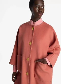 Hot St. John Doubleface Wool and Cashmere Blend Jacket Rouge