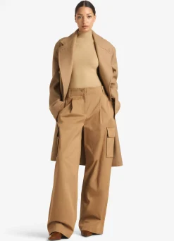 Hot St. John Double-Face Wool and Cashmere Blend Coat Camel