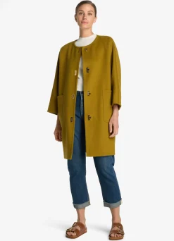 Outlet St. John Doubleface Wool and Cashmere Blend Jacket Olive