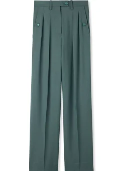 Clearance St. John Fluid Viscose Twill Pant Dusty Petrol