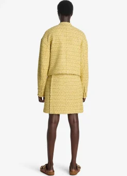Online St. John Iconic Textured Tweed Jacket Golden Yellow Multi