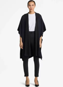 Discount St. John Jacquard Knit Cape Black/Navy