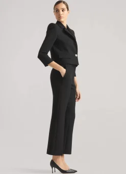 Discount St. John Karla in Stretch Crepe Suiting Pant Black