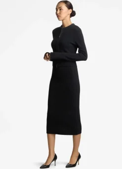 Discount St. John Knit Zip Jacket Black