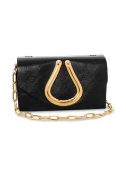 St. John Lido Shiny Calf Mini Loop Handbag Caviar