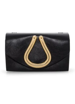 St. John Lido Shiny Calf Mini Loop Handbag Caviar