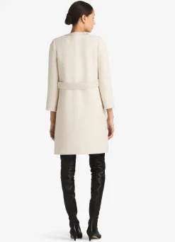 Outlet St. John Light Sequin Knit Jacket Ecru