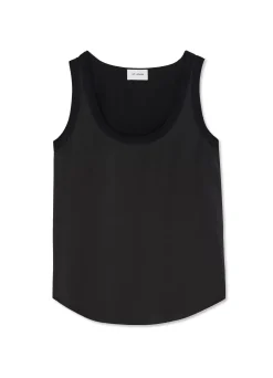 Outlet St. John Lightweight Satin Shell Black