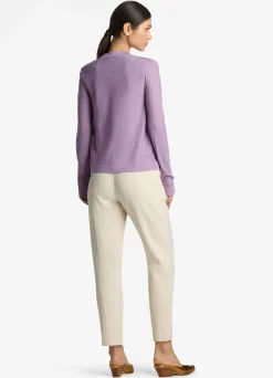 Discount St. John Lurex Jersey Knit Cardigan Amethyst