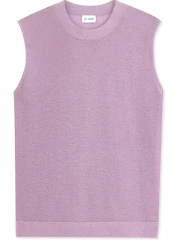 Clearance St. John Lurex Jersey Knit Shell Amethyst