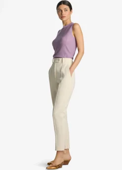 Clearance St. John Lurex Jersey Knit Shell Amethyst