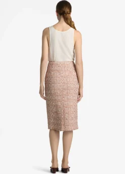 Outlet St. John Multi Tweed Skirt Blossom/Dark Claret Multi