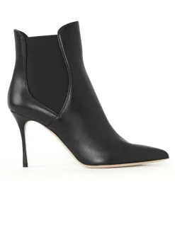 New St. John Nappa Leather Ankle Boot Black