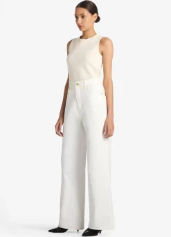 Hot St. John Pique Knit Shell Ecru