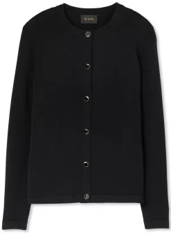 Sale St. John Santiago Knit Cardigan Black