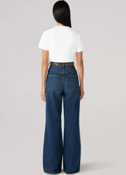 Outlet St. John Short Sleeve Jersey Cropped Top White
