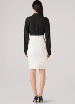 Discount St. John Silk Collared Blouse Black