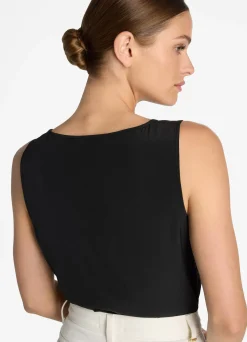 Best St. John Silk Crepe De Chine Shell Black