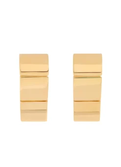 Hot St. John Solid Geo Clip-On Earrings Gold