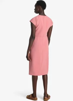 Hot St. John Stretch Cady Cap Sleeve Dress Rouge