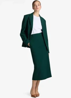 Hot St. John Stretch Cady Skirt Spruce