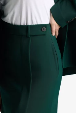 Hot St. John Stretch Cady Skirt Spruce