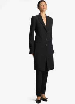 Sale St. John Stretch Crepe Suiting Topper Black
