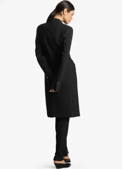 Sale St. John Stretch Crepe Suiting Topper Black