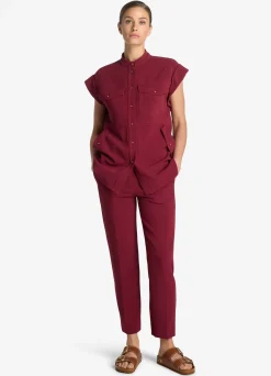 Online St. John Stretch Italian Knit Cady Top Raspberry