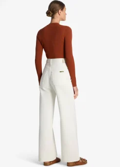 Outlet St. John Stretch Knit Long Sleeve Top Brick