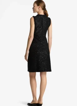 Sale St. John Stretch Sequin Dress Black