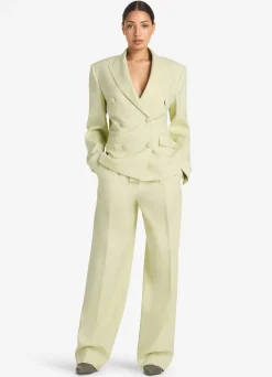 New St. John Stretch Wool Grain de Poudre Jacket Light Hyacinth