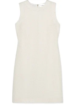St. John Textured Open Weave Dress Ivory Multi