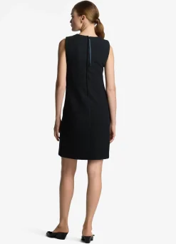 Hot St. John Textured Tweed Shift Dress Black