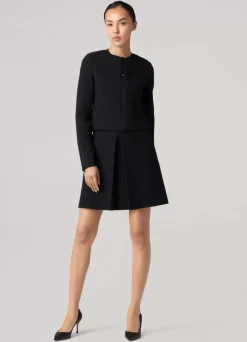 Online St. John Textured Tweed Skirt Black