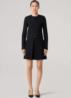 Online St. John Textured Tweed Skirt Black