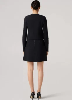 Online St. John Textured Tweed Skirt Black