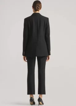 Discount St. John The Boardroom Blazer in Stretch Crepe Suiting Black