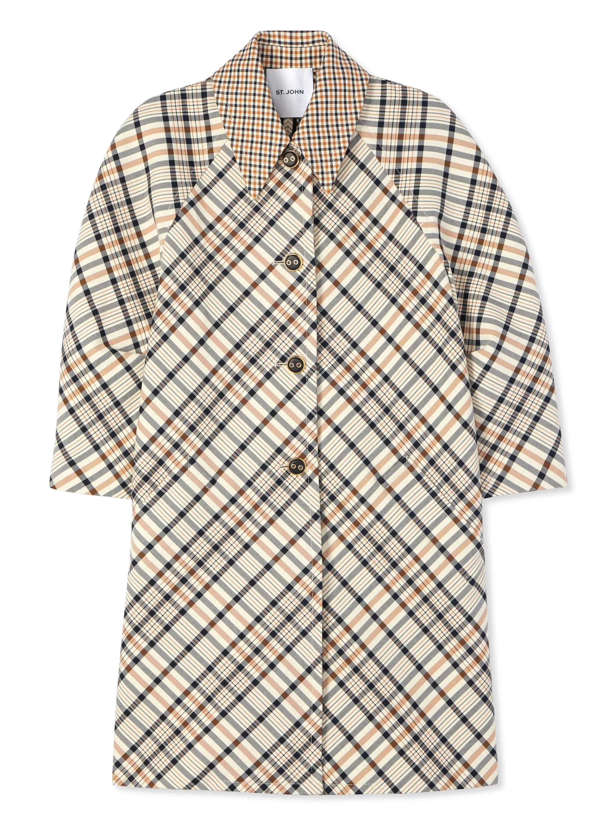 St. John Double Face Check Jacket | JACKETS