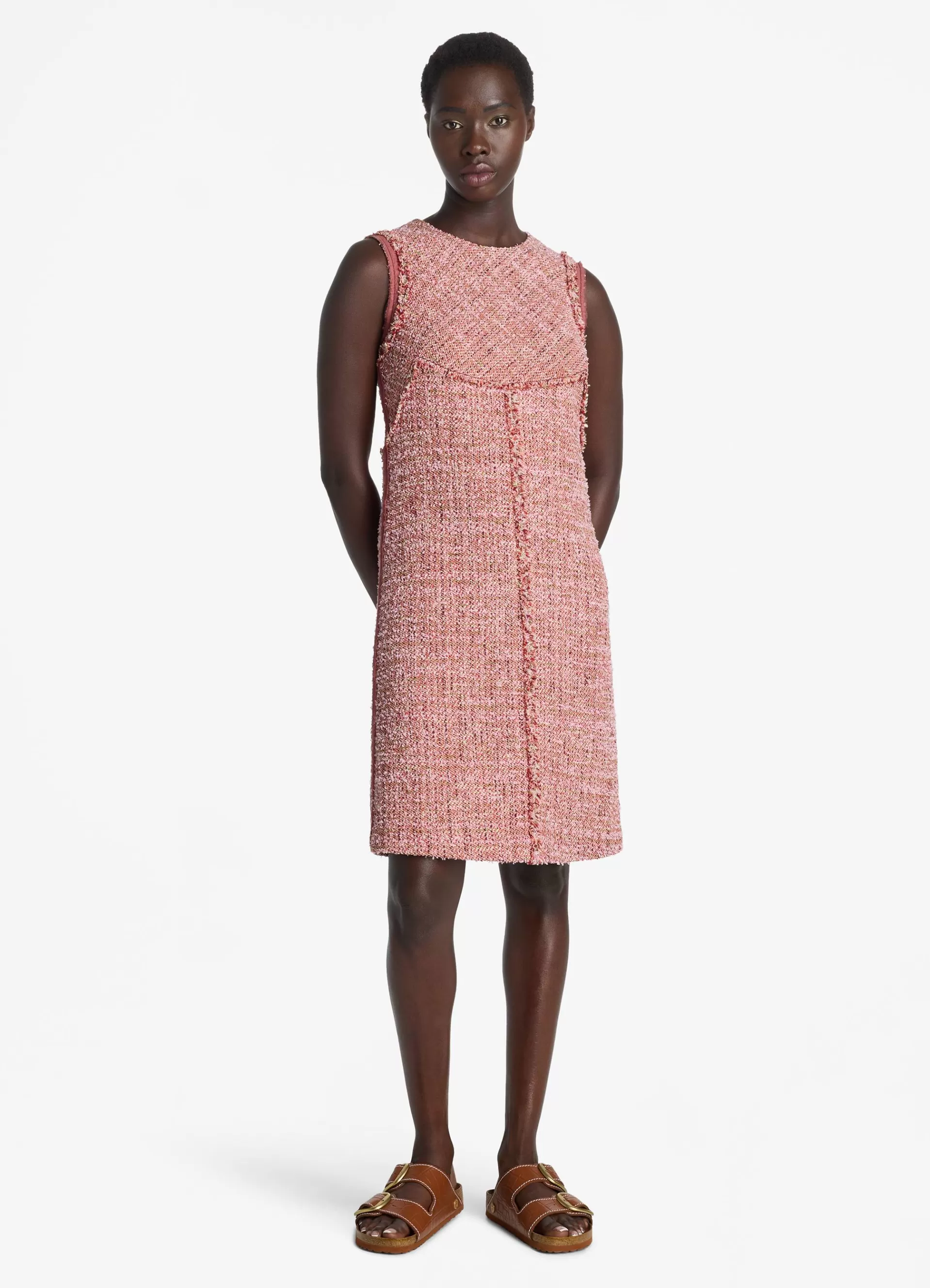 St. John Feather Weight Multicolor Eyelash Tweed Dress | WORKWEAR DRESSES | DAY DRESSES