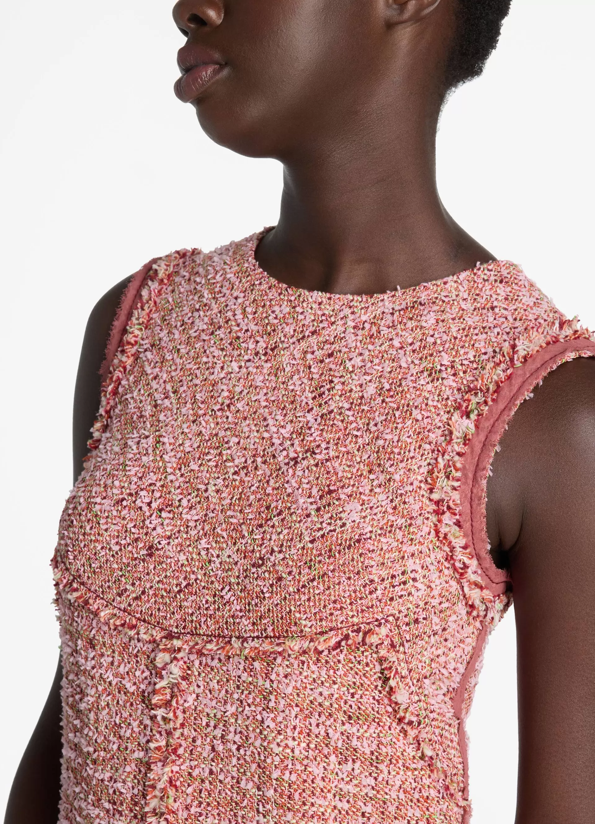 St. John Feather Weight Multicolor Eyelash Tweed Dress | WORKWEAR DRESSES | DAY DRESSES