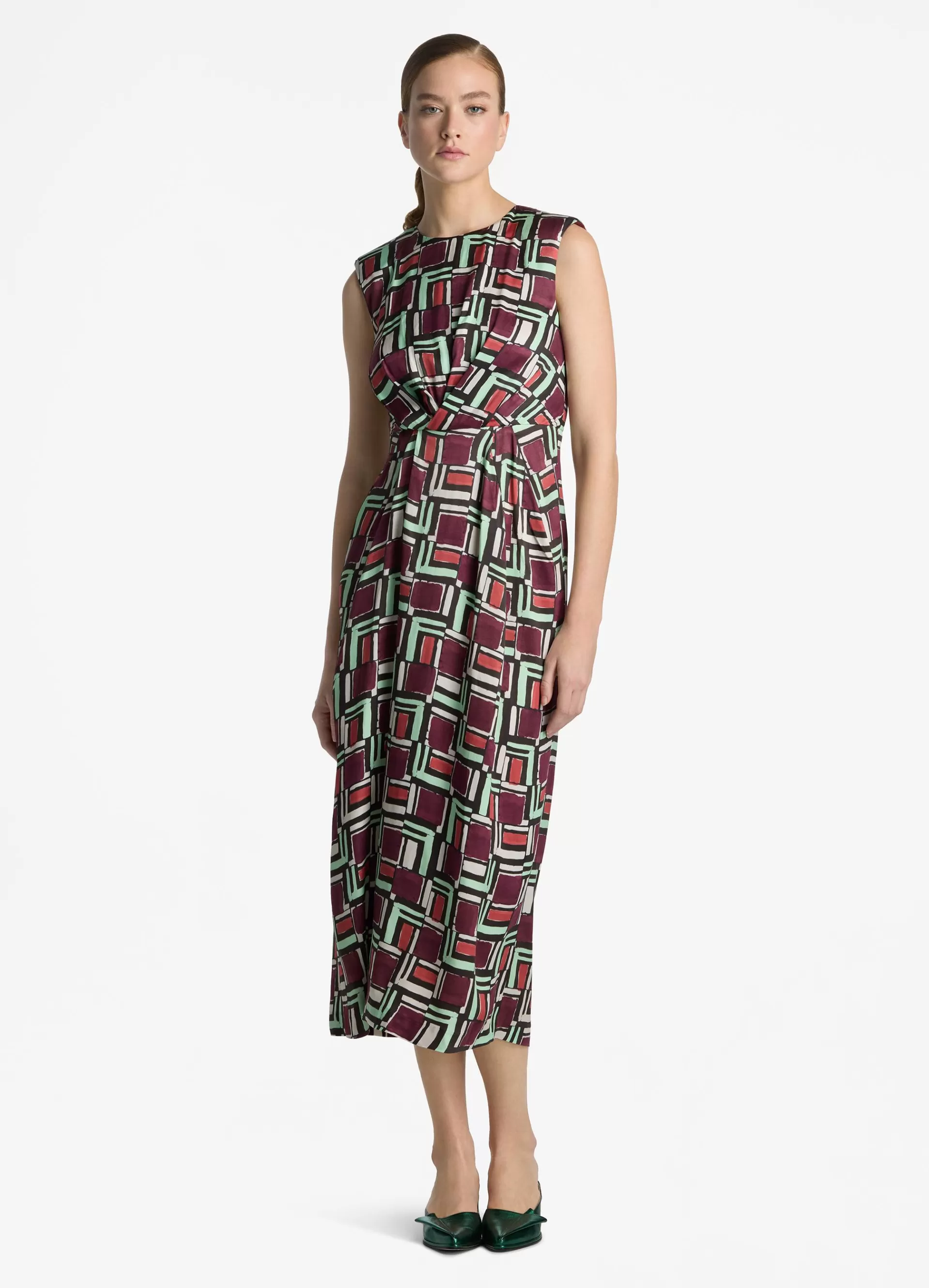 St. John Painted Geo Print Dress | WORKWEAR DRESSES | DAY DRESSES